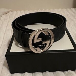 Gucci Black Belt Bag with Silver Buckle